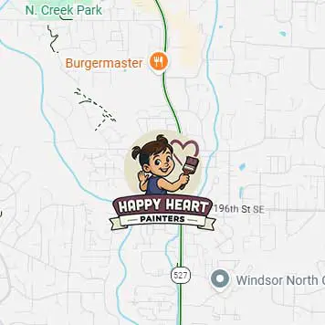 map of happy heart painters service area